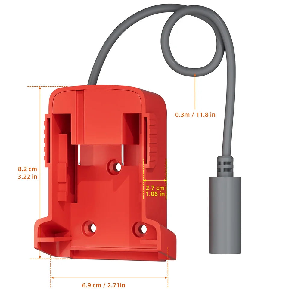 Milwaukee MAdaptateur secteur pour batterie 18 V avec sortie CC femelle pour Starlink Mini