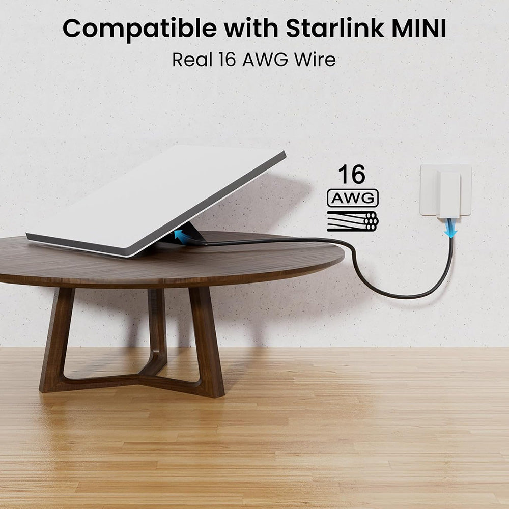 STARGEAR 16AWG Replacement DC Power Cable for Starlink Mini