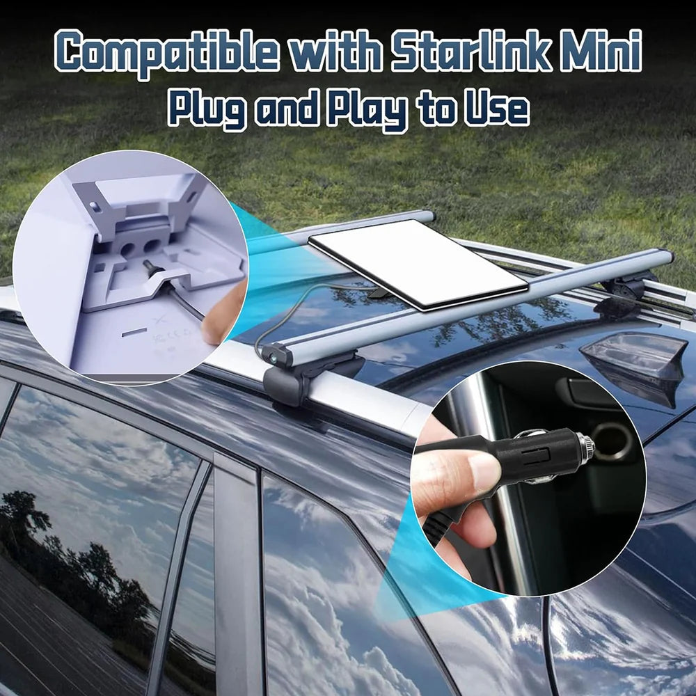 Car Cigarette Lighter DC Power Cable with Switch for Starlink Mini