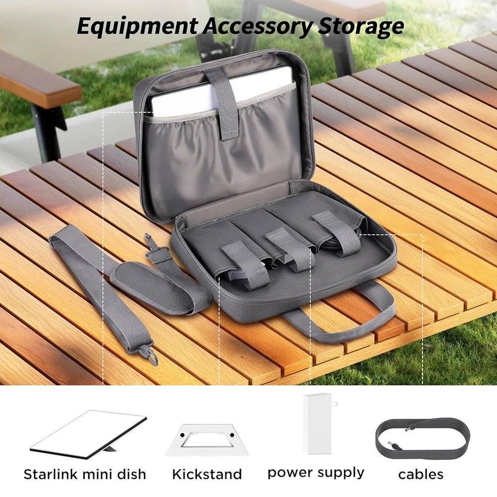 Compact Travel Case for Starlink Mini – Fits Dish & Accessories - Parts4Star