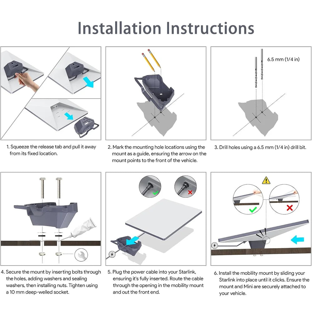 Mobile Roof Mount for Starlink Mini