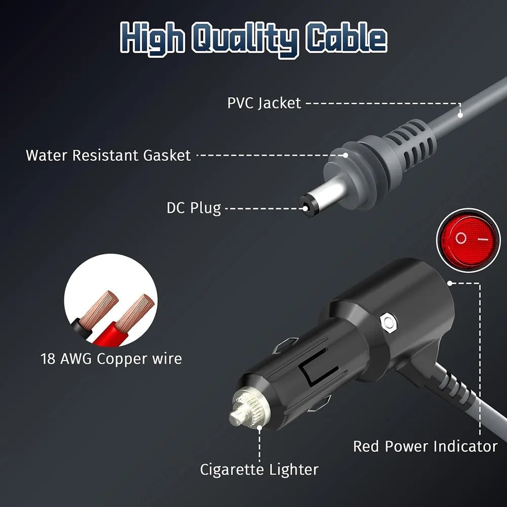 Car Cigarette Lighter DC Power Cable with Switch for Starlink Mini - Parts4Star