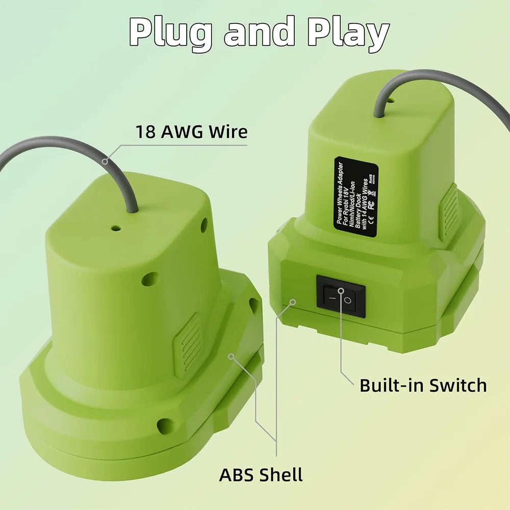 Adaptateur de batterie Ryobi 18V avec câble d'alimentation CC pour Starlink Mini