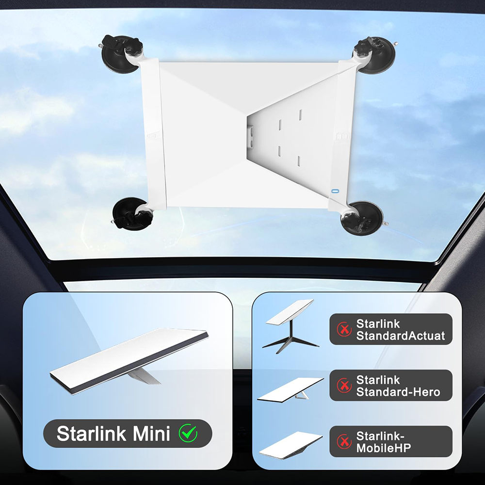 Support magnétique pour toit et vitre de voiture Starlink Mini