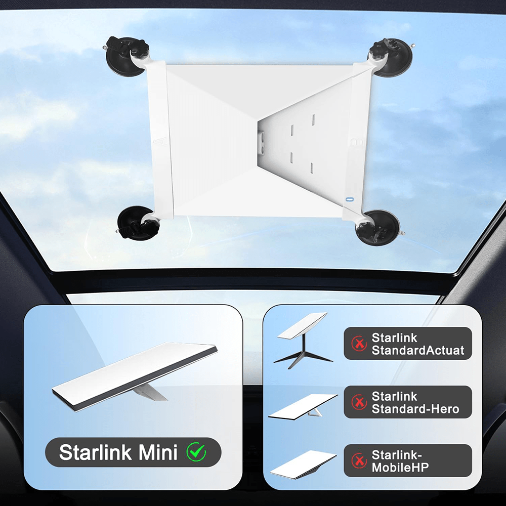 Car Roof & Window Suction Cup Mounts for Starlink Mini - Parts4Star