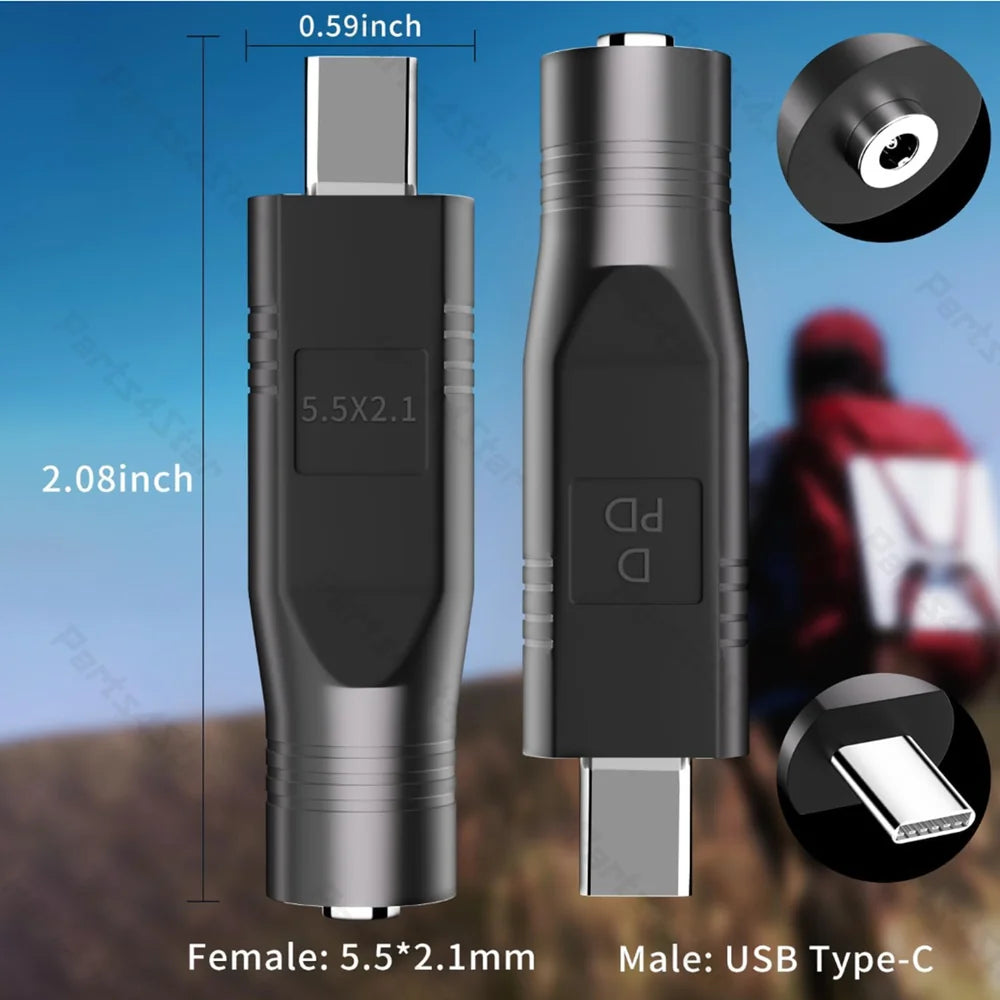 Adaptateur de câble d'alimentation USB-C mâle vers CC femelle pour Starlink Mini