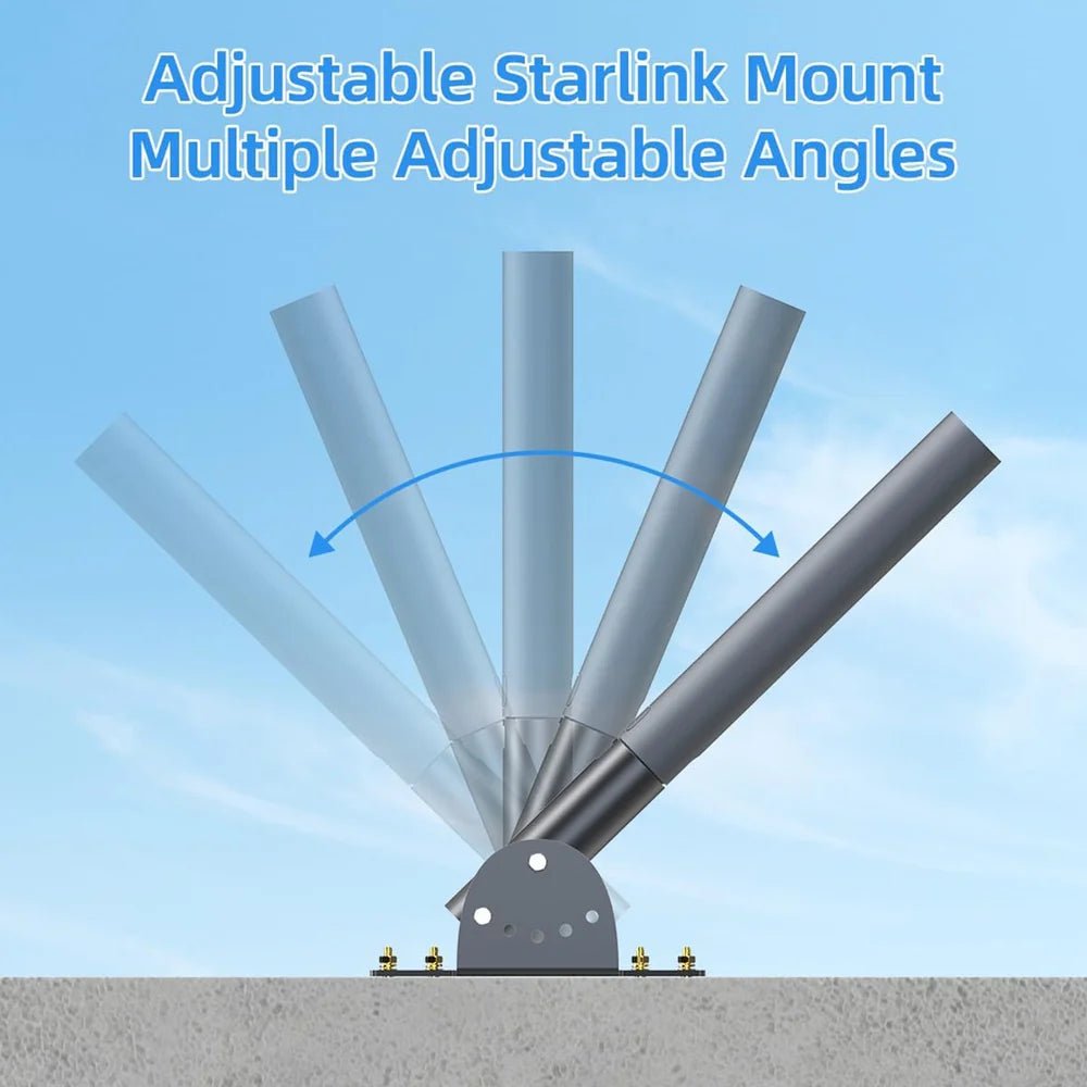 Adjustable Roof Pole Mounting Kit for Starlink Gen 2 Dish - Parts4Star