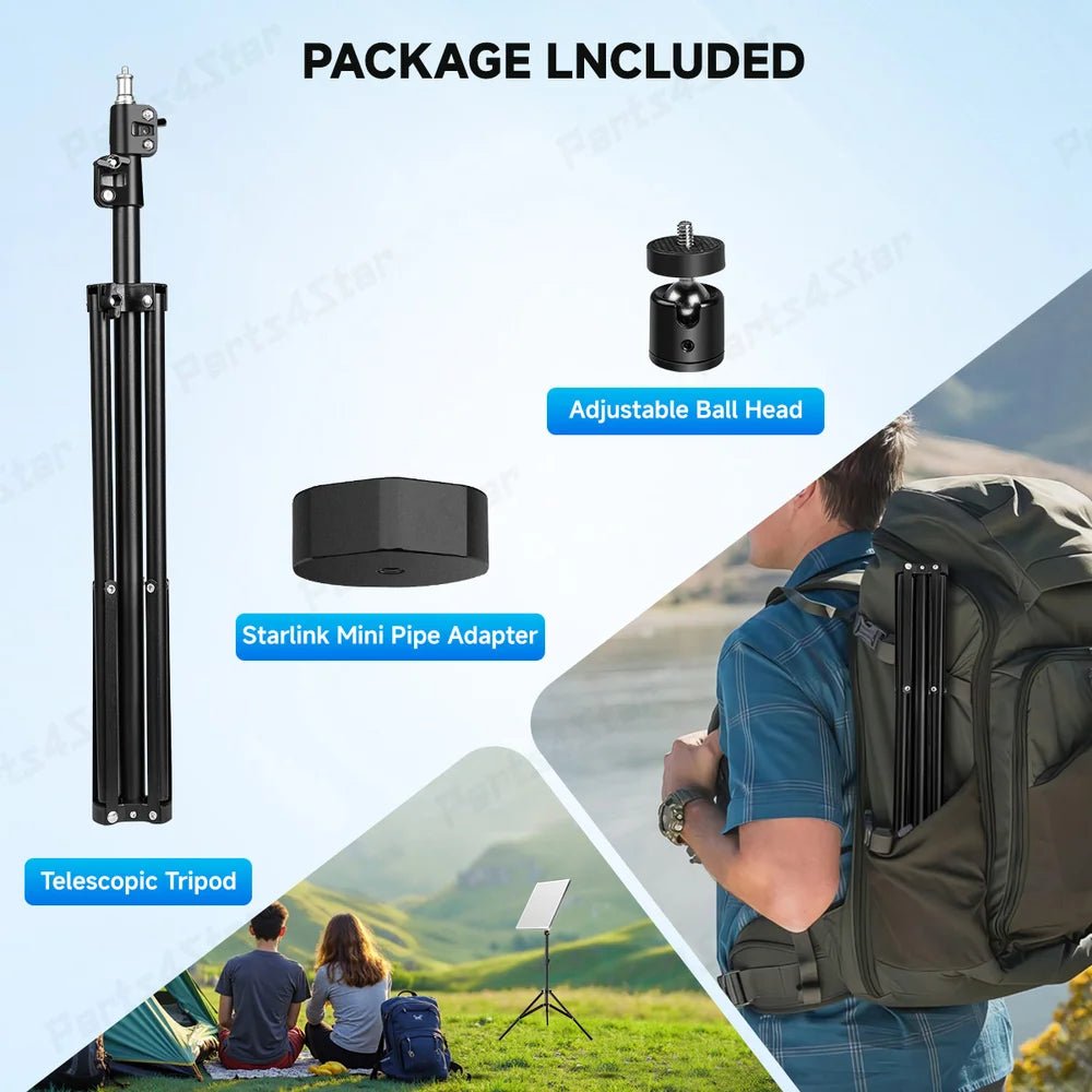Starlink Mini Adjustable Tripod Mount – 2025 New Version - Parts4Star