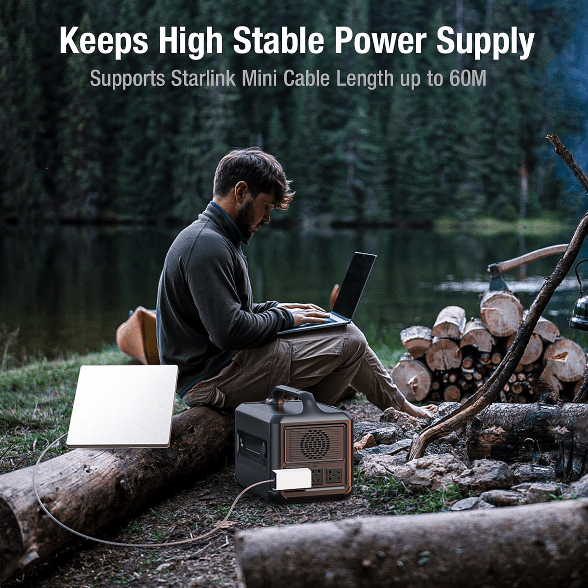 60W AC to DC Power Supply Adapter for Starlink Mini - Parts4Star