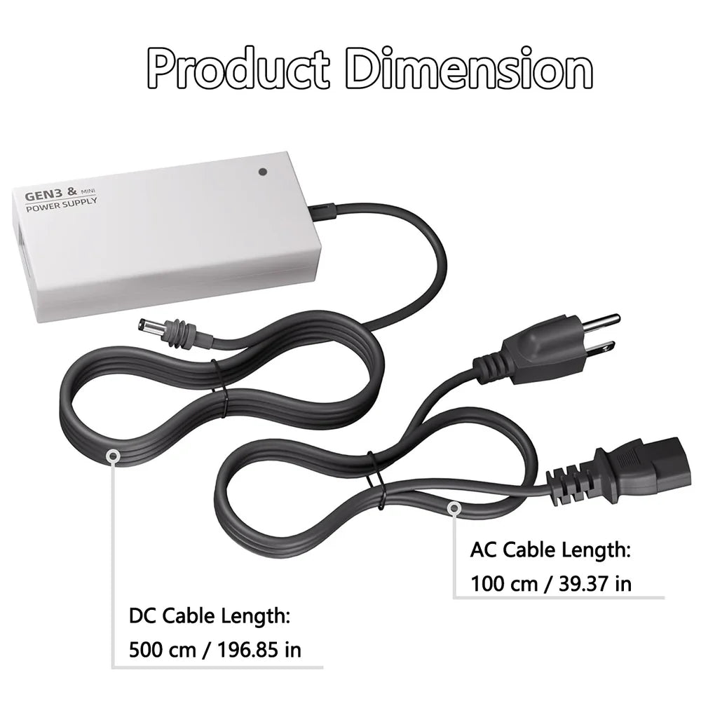 Starlink Gen 3 & Mini AC to DC Power Adapter (100-240V)