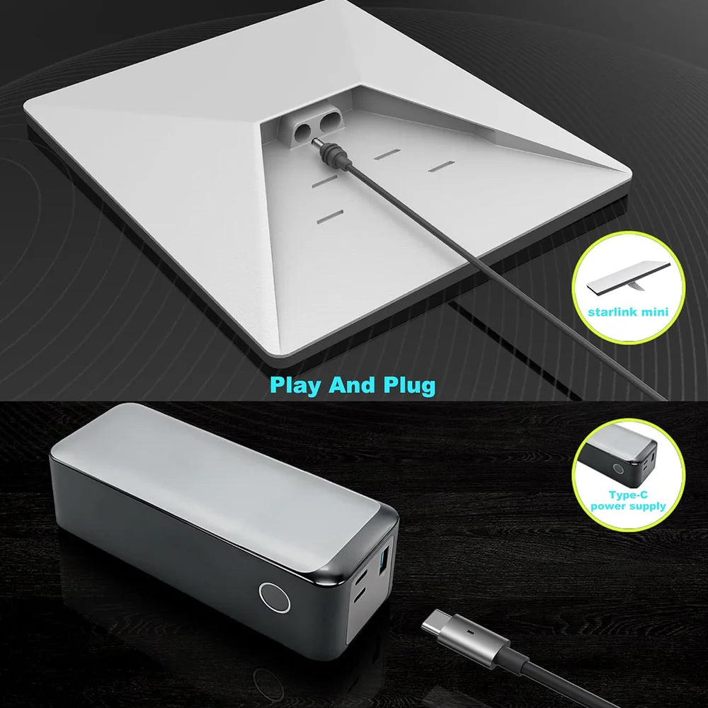 USB - C to DC Cable with LED Indicator for Starlink Mini - Parts4Star