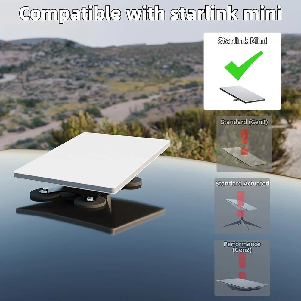 Magnetic No - Drill Car Mount for Starlink Mini – 2025 New Version - Parts4Star