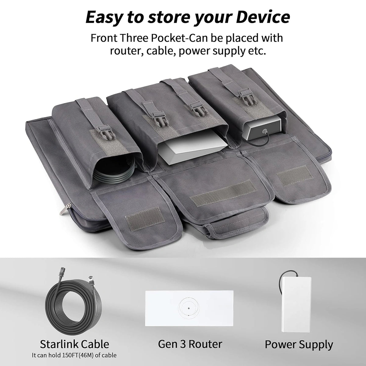 Starlink Gen 3 bærbare oppsettsett – stativfeste og reisetilbehørspakke
