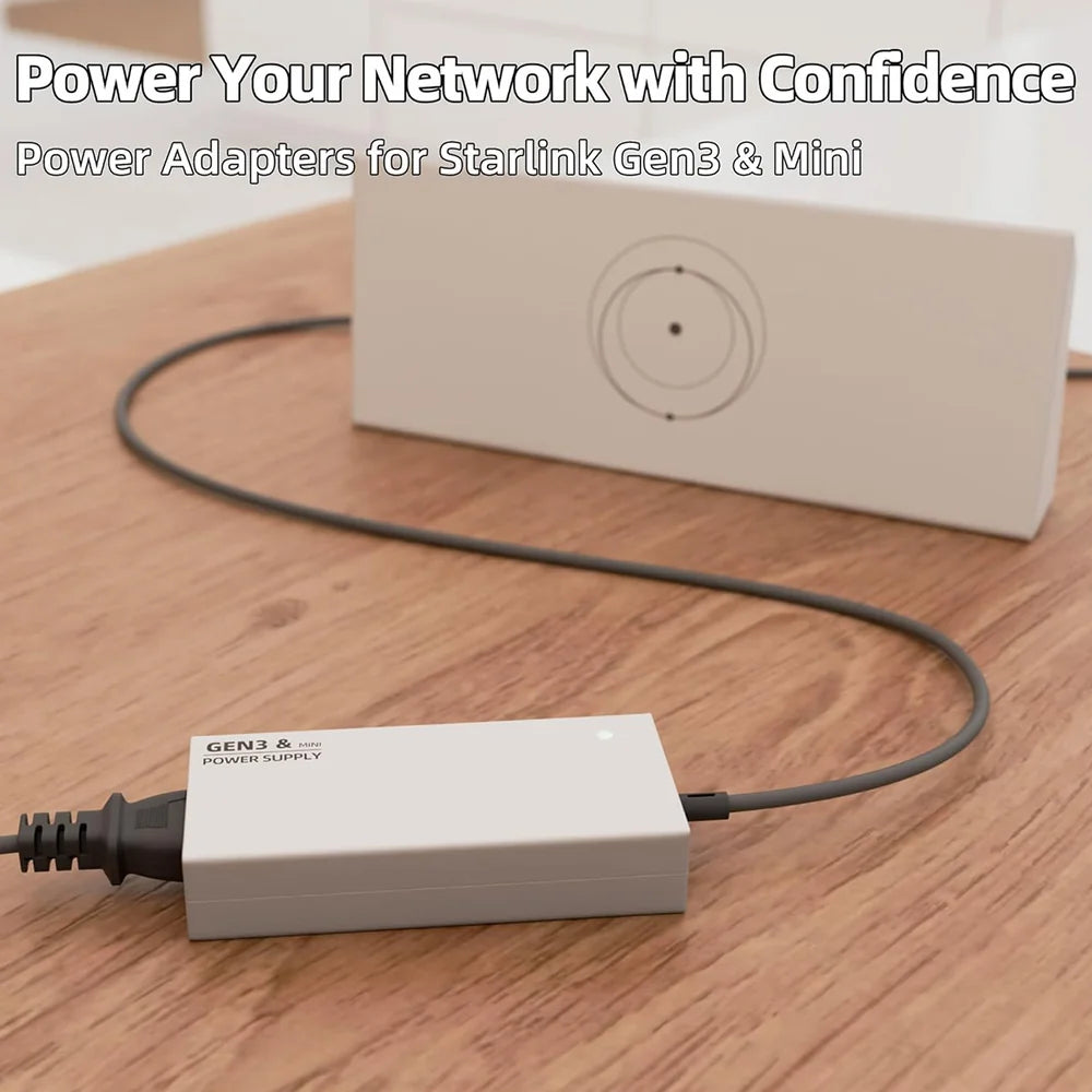 Starlink Gen 3 & Mini AC to DC Power Adapter (100-240V)