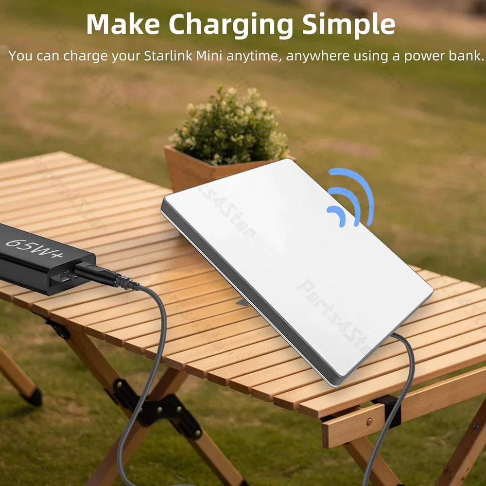 Adaptateur de câble d'alimentation USB-C mâle vers CC femelle pour Starlink Mini