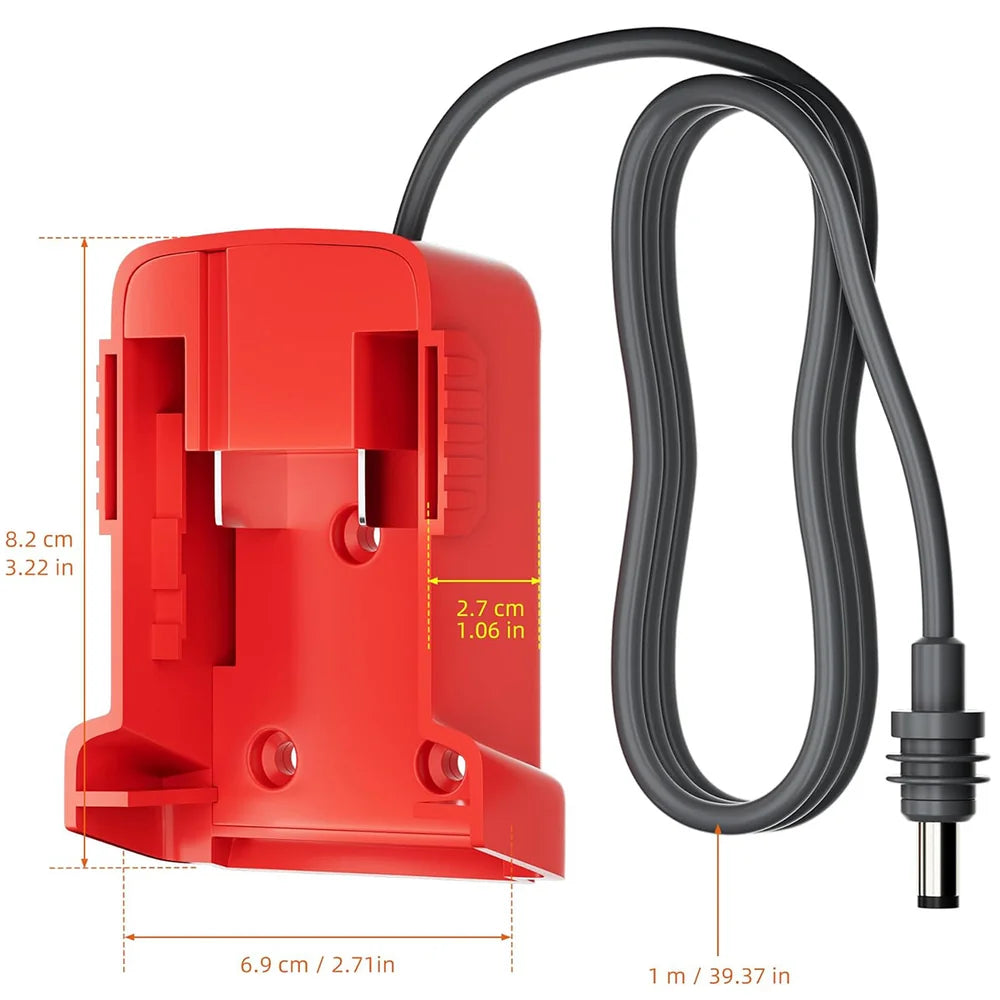 Adaptateur de batterie Milwaukee 18V avec câble d'alimentation CC pour Starlink Mini