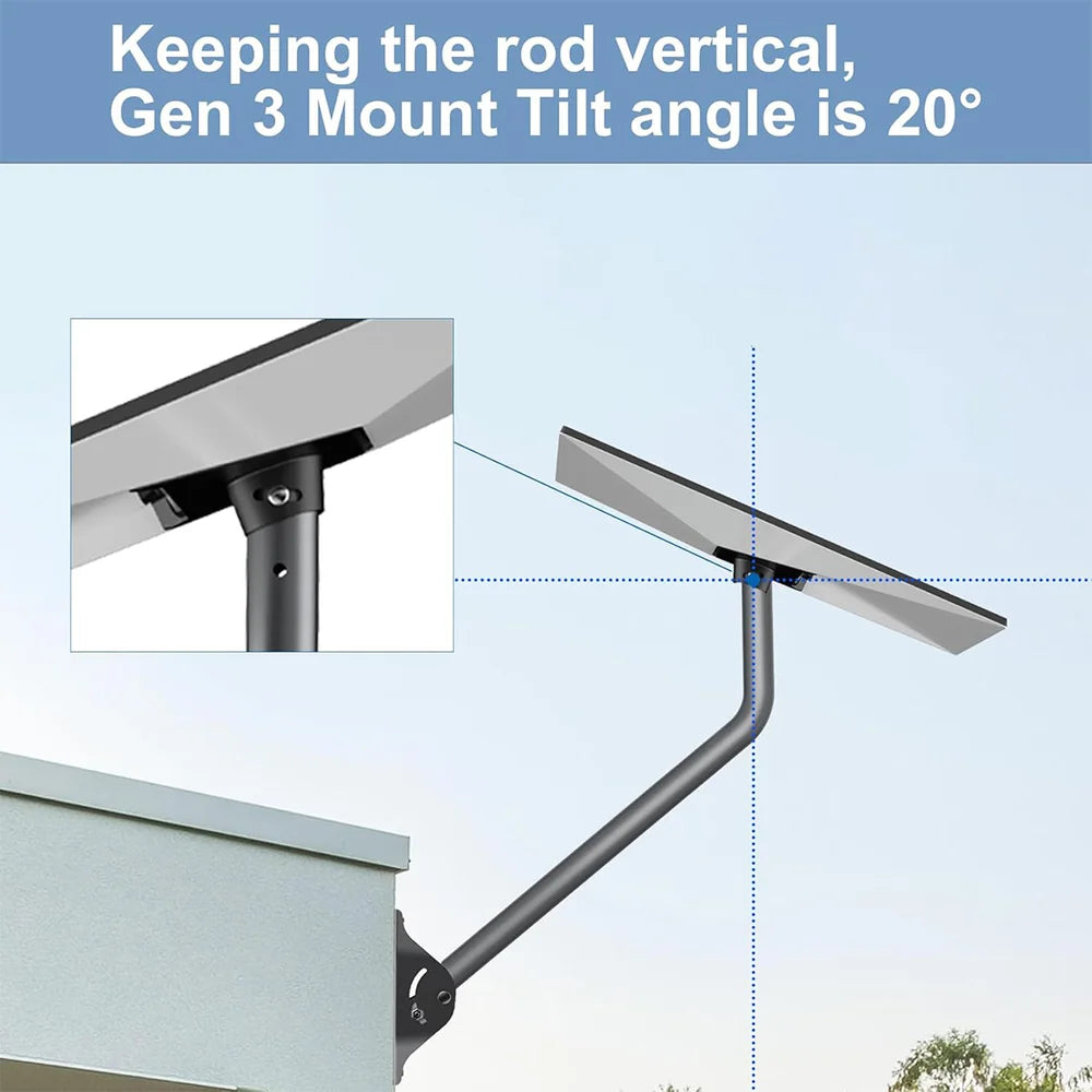 Starlink Gen 3 Roof Mount – 26" Adjustable Aluminum Bracket