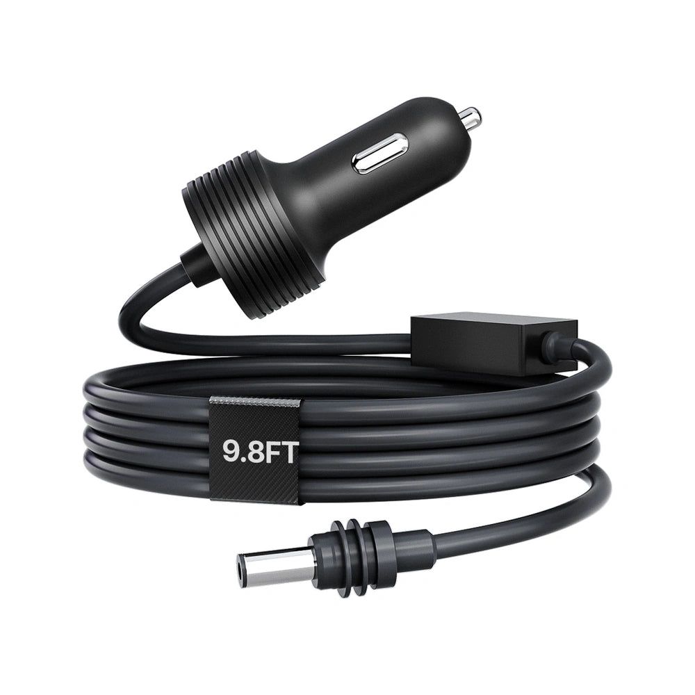 Car adapter with 9.8ft DC power cable