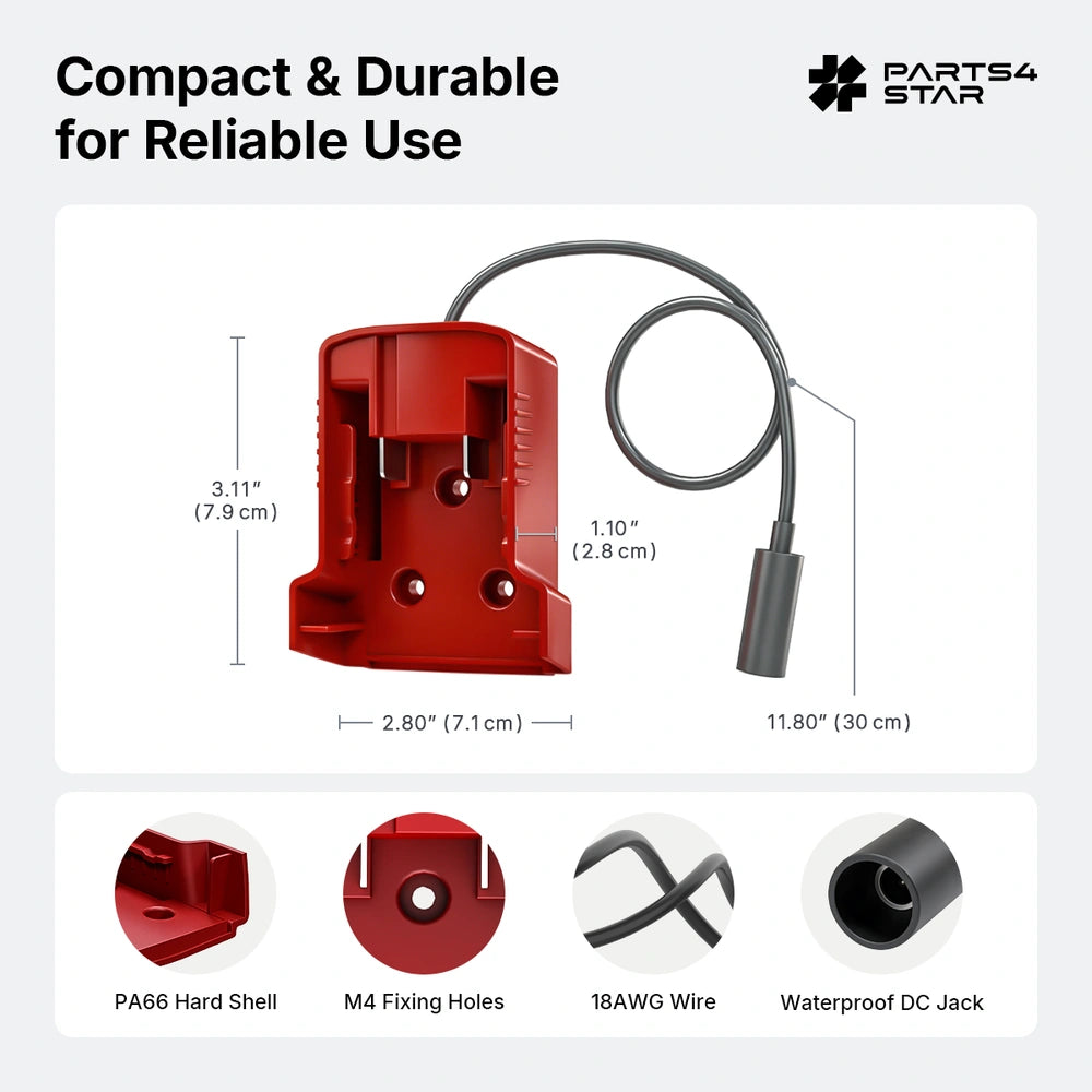 Compact and durable design of the adapter