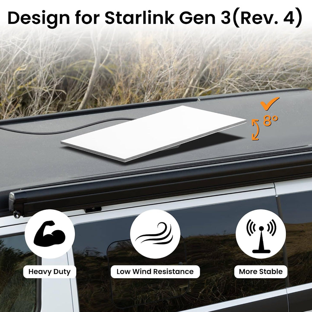 Anti-Theft Flat Roof Mount for Starlink Gen 3 Dish
