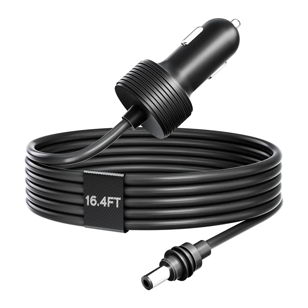 Optional 16ft cigarette lighter to DC cable for extended reach