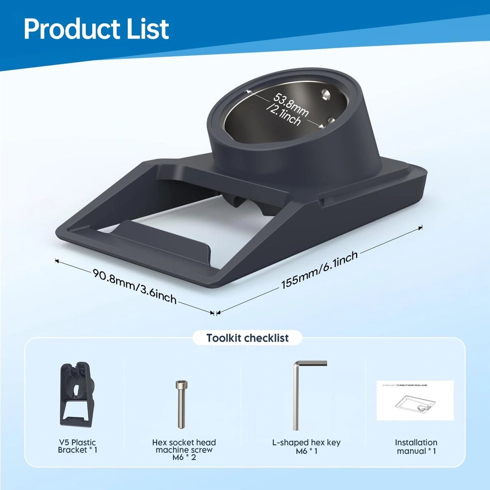 Starlink V5 Pipe Adapter Pole Mount Adapter Inspired by OEM Pipe Adapter - Parts4Star