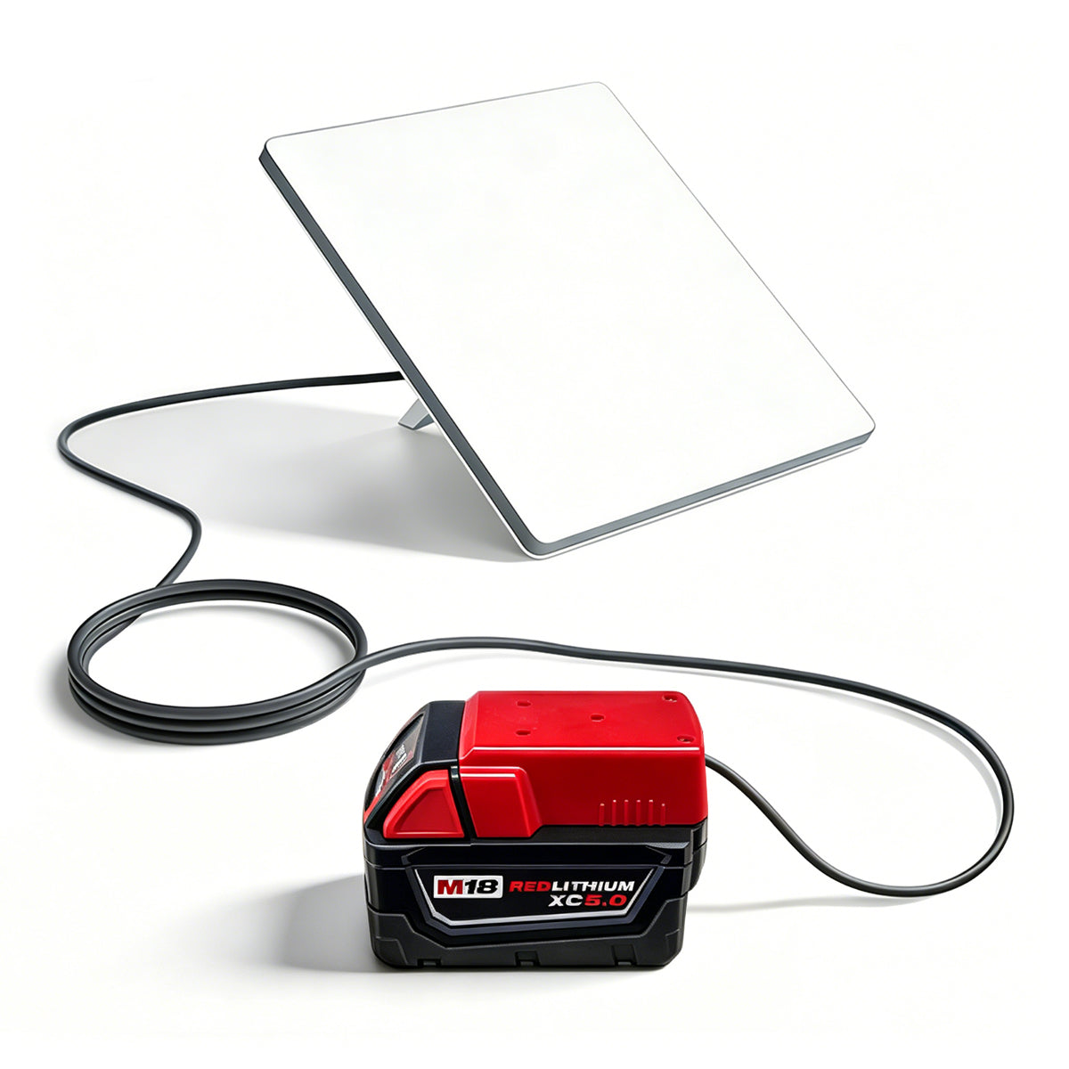 Milwaukee battery adapter with DC power cable