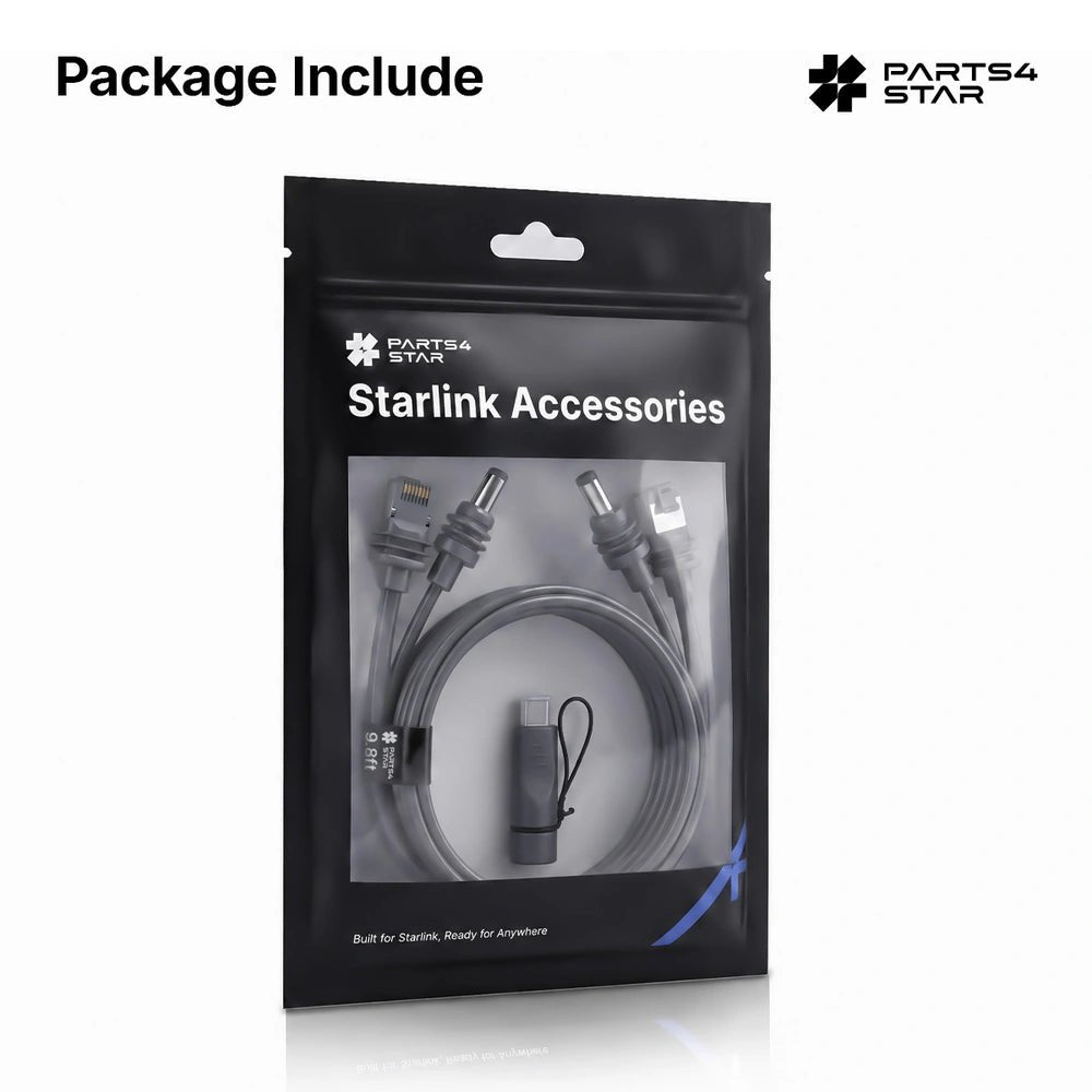 Starlink Mini Cable - 2 - in - 1 Ethernet & Power, RJ45 & DC - Parts4Star