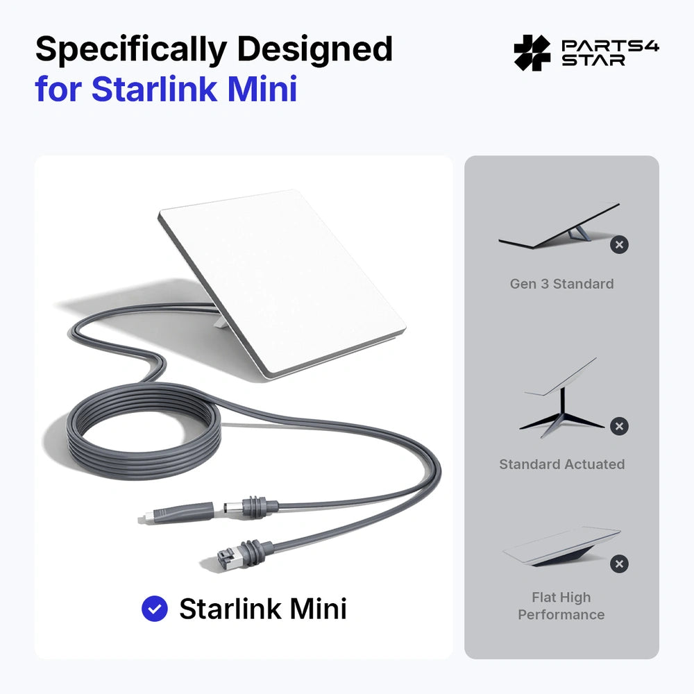 Starlink Mini setup with Ethernet power cable