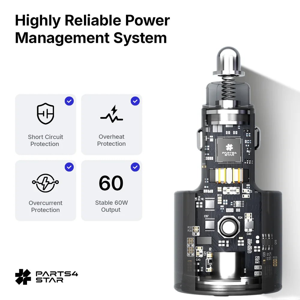 Starlink Mini Car Adapter 12V/24V to 30V Converter - Parts4Star