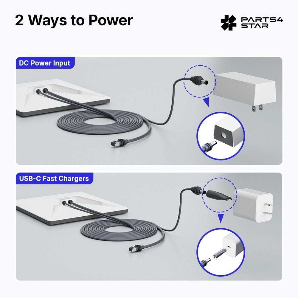 Starlink Mini Cable - 2 - in - 1 Ethernet & Power, RJ45 & DC - Parts4Star