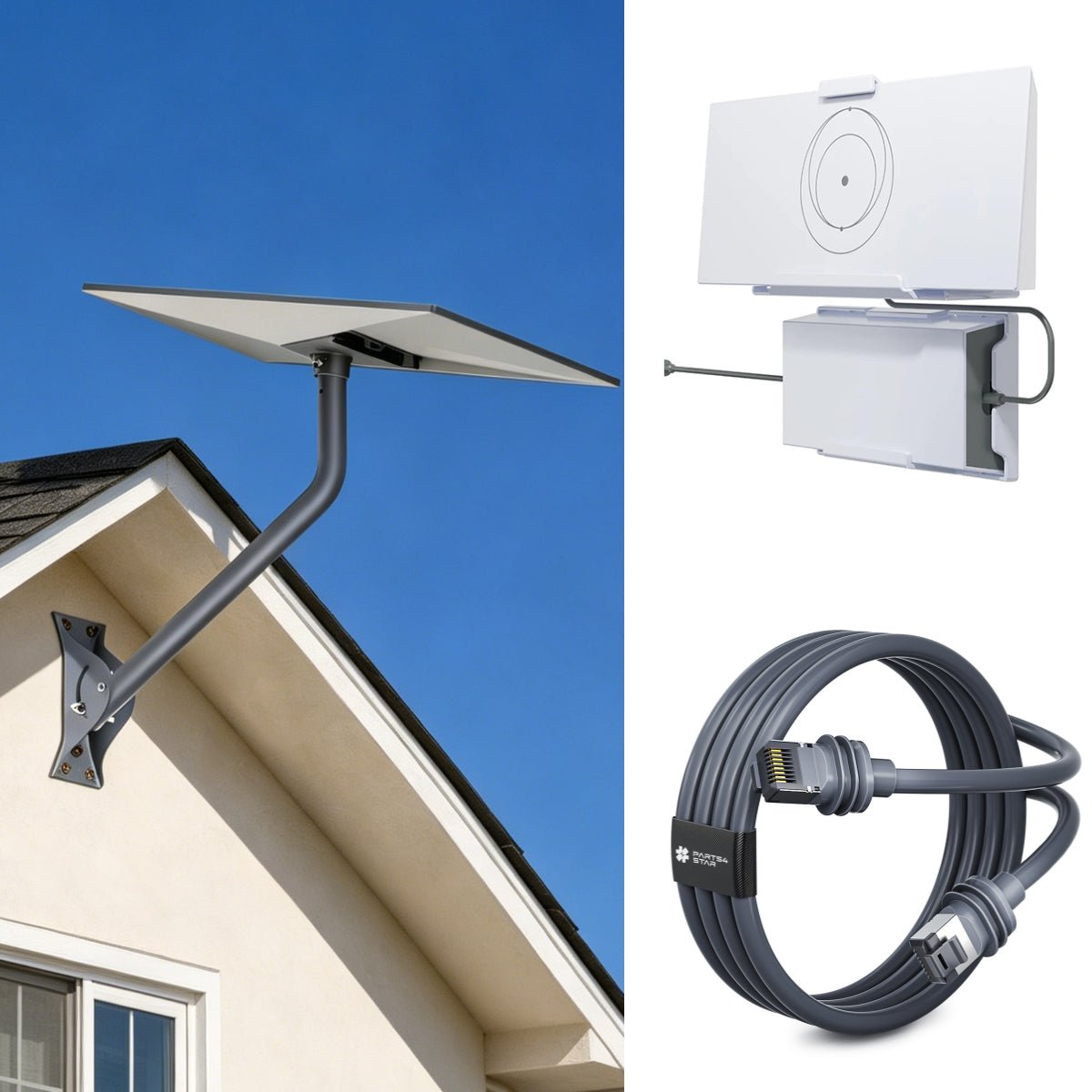 Starlink Gen 3 26" Adjustable Wall Mount Kit with Router & Cable Mounts - Parts4Star