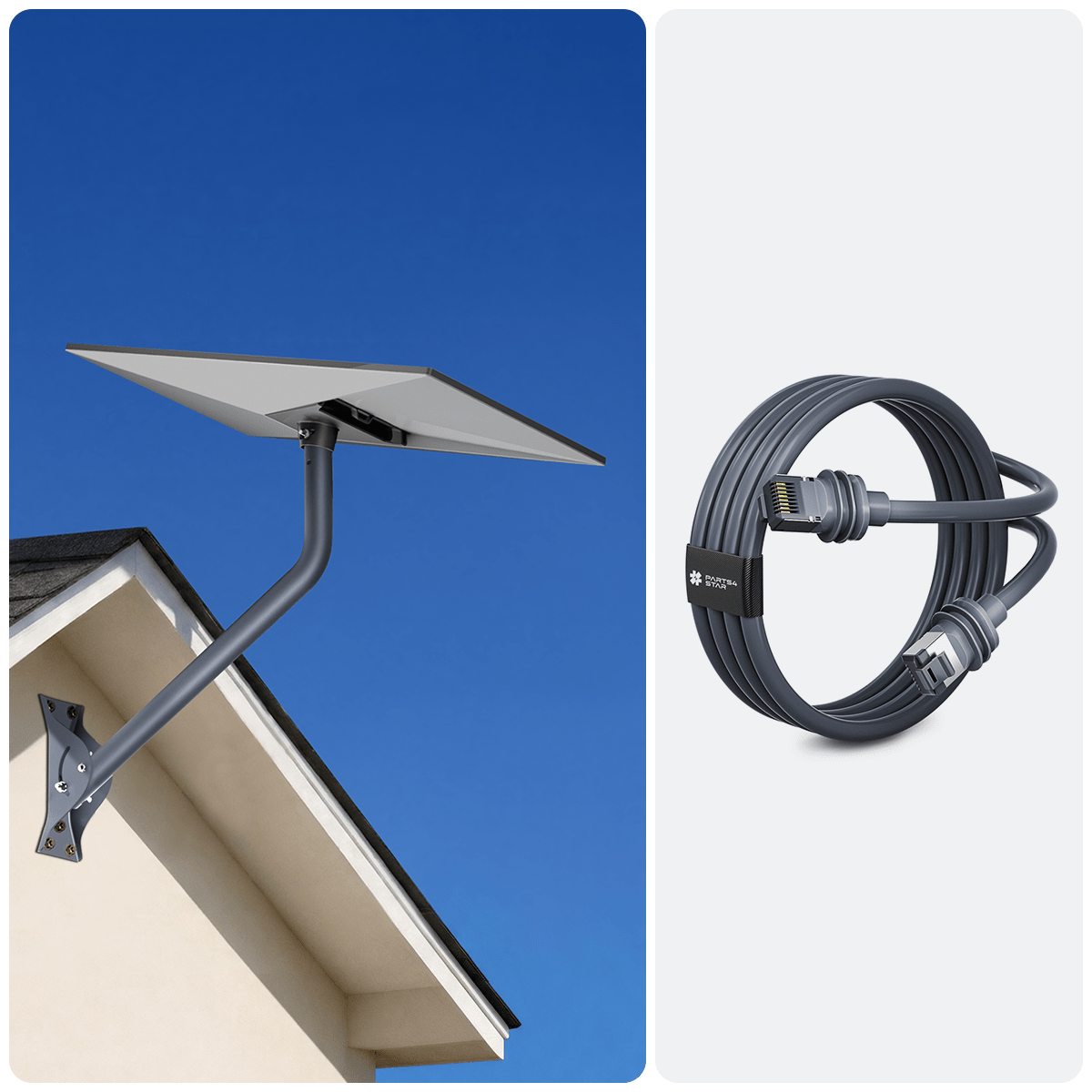 Starlink Gen 3 26" Adjustable Wall Mount Kit with Router & Cable Mounts - Parts4Star