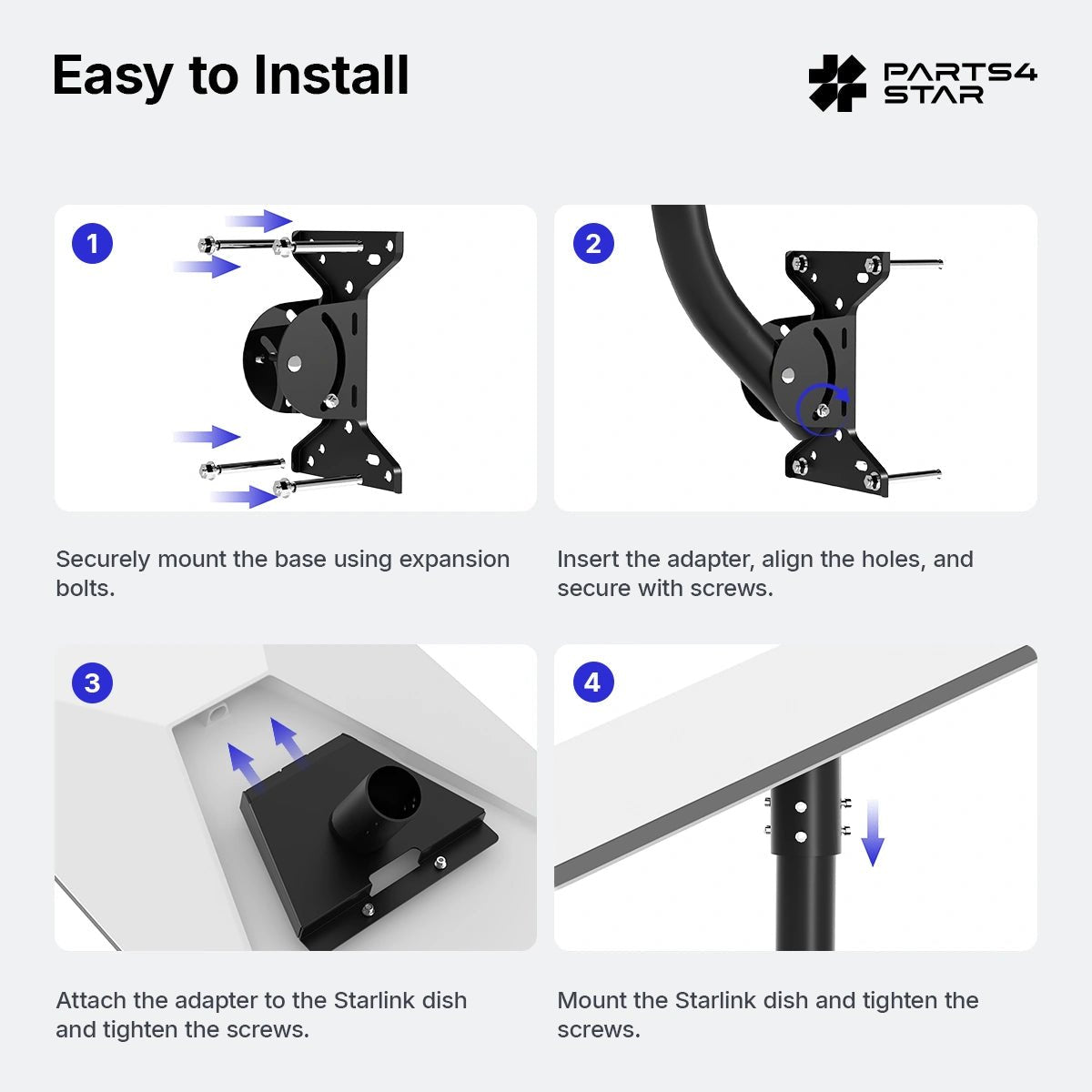 Step-by-step installation guide for the mount.