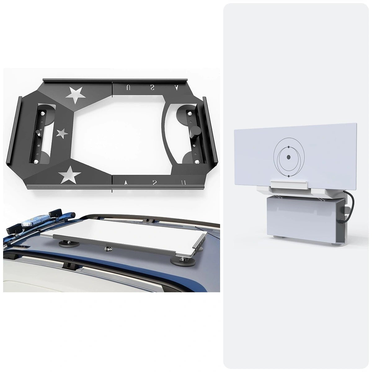 Starlink Gen 3 Flat Mount - Magnetic Quick‑Release Kit with Car Adpter & Router Mount - Parts4Star