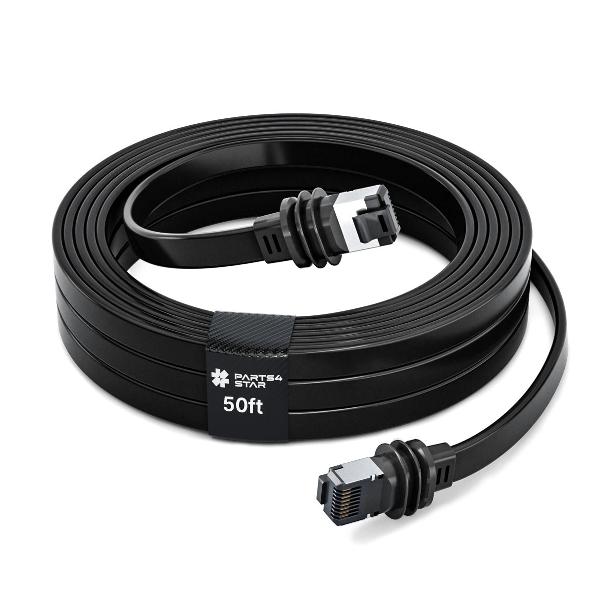 Flat cord extension cable 50ft with connectors