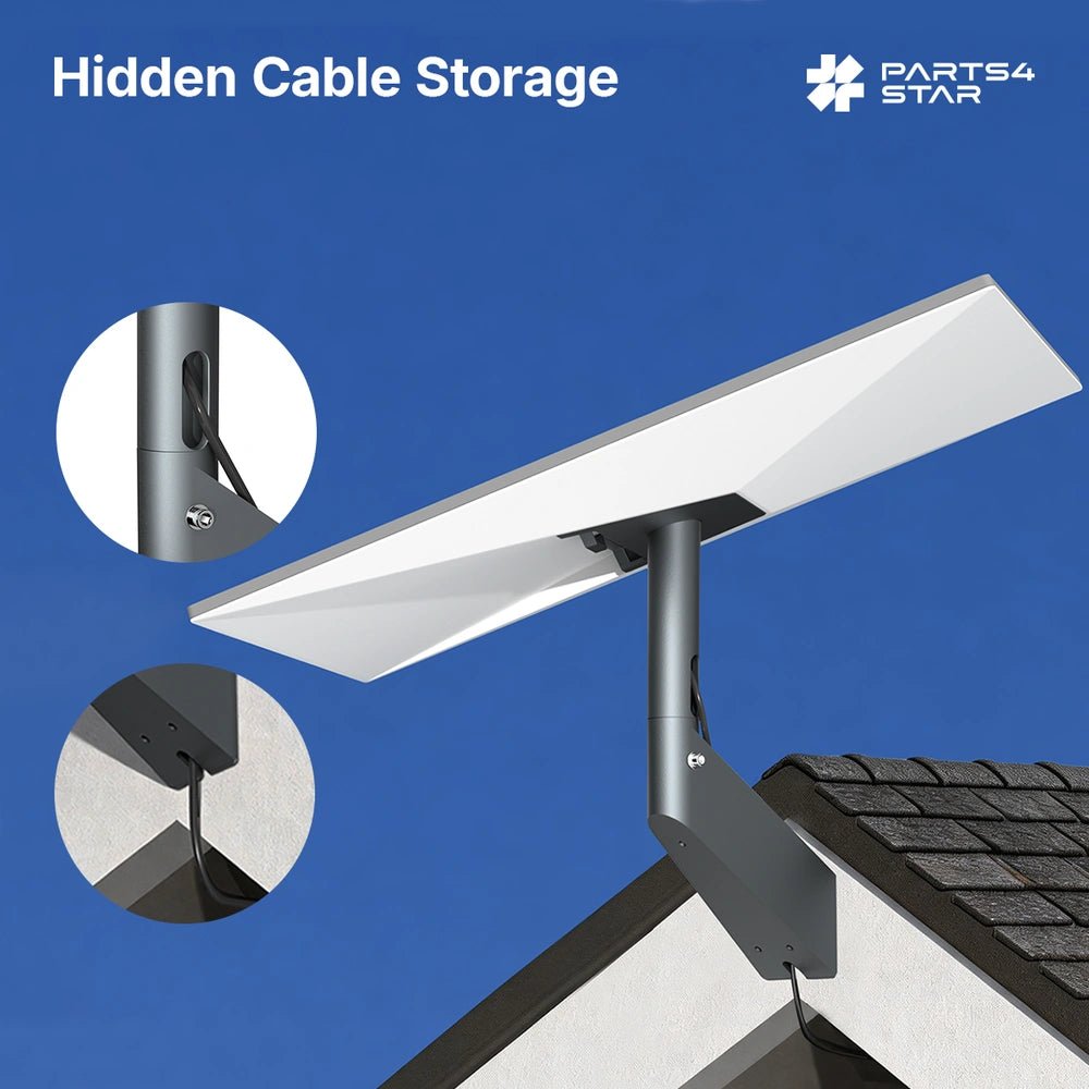 Starlink mount with hidden cable storage feature