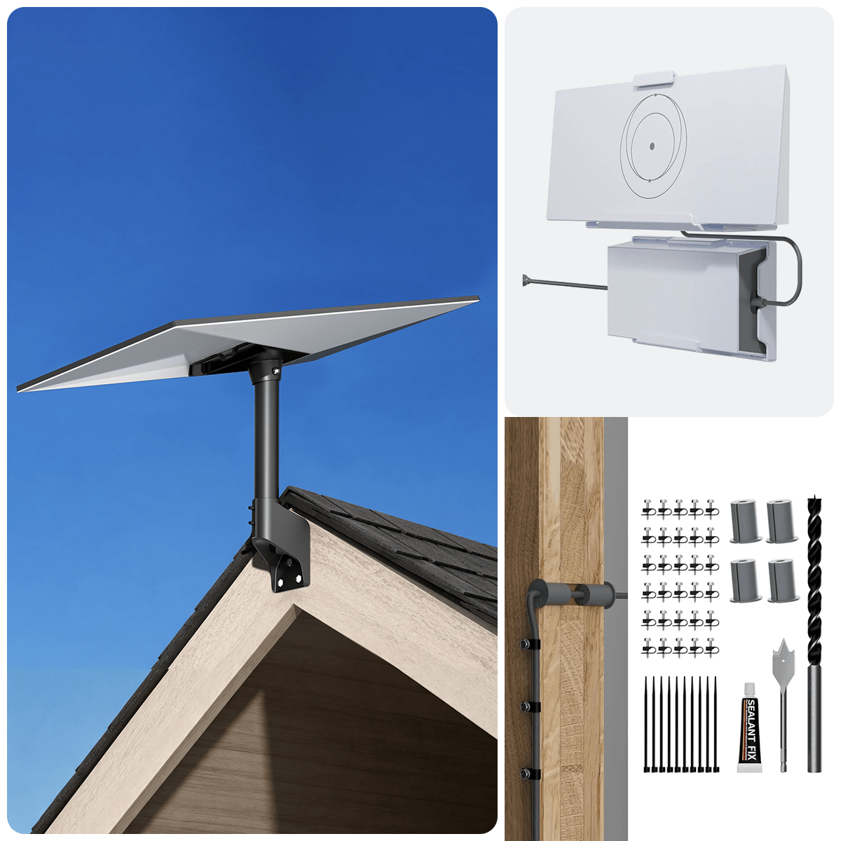 Starlink Gen 3 Wall & Roof Mount Kit – Full Install Bundle with Cable & Router Mount - Parts4Star