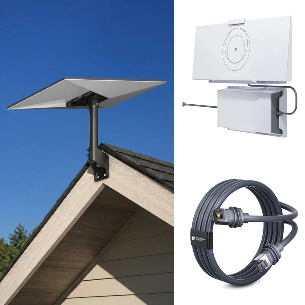 Starlink Gen 3 Wall & Roof Mount Kit – Full Install Bundle with Cable & Router Mount - Parts4Star
