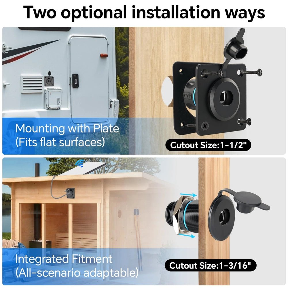 Starlink Gen3 Aluminum Pass - Through Wall Socket - Ethernet RJ45 - Parts4Star