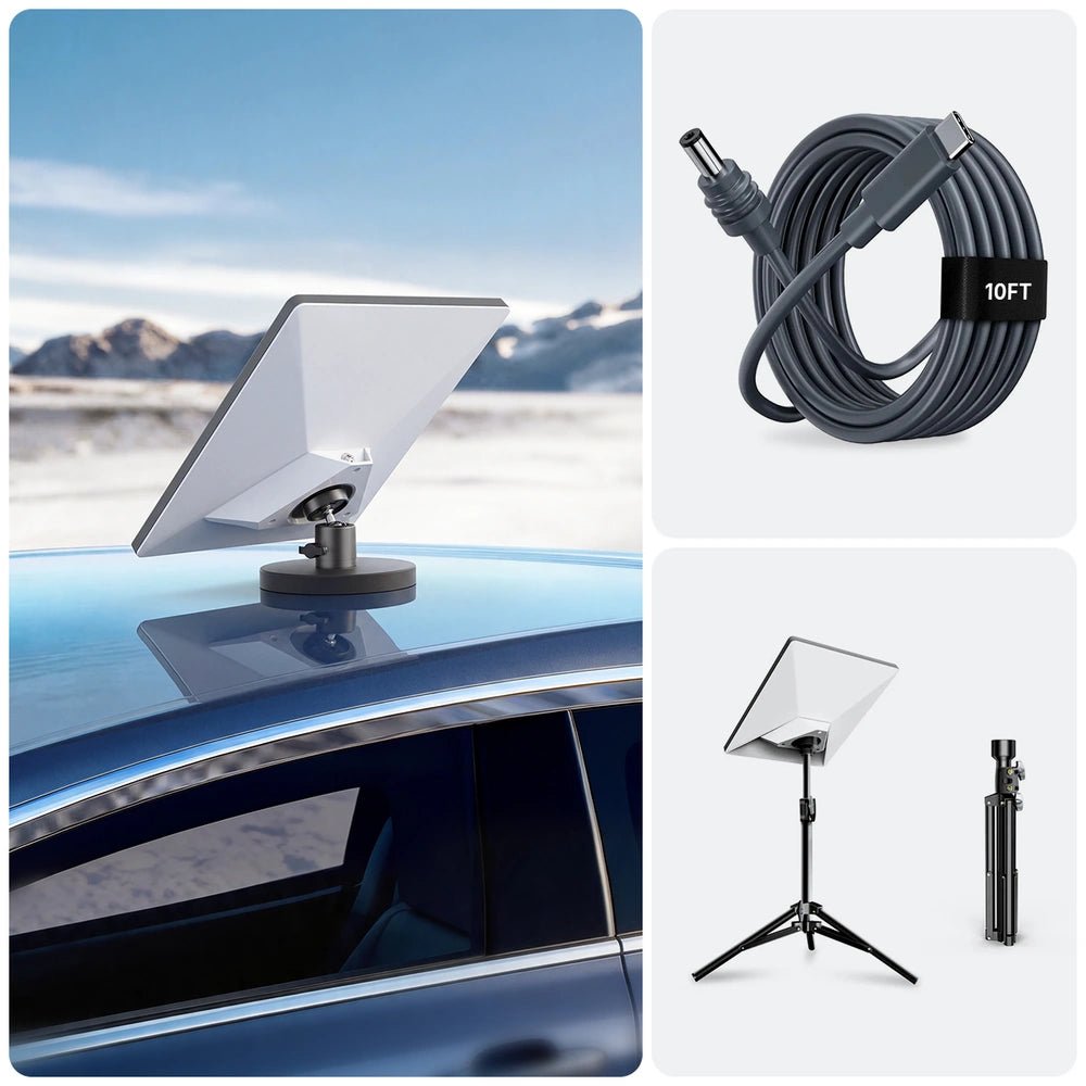 Starlink Mini 360° Adjustable Ball Head Mount Travel Kit with Power, Cable, Case, Tripod & Cover - Parts4Star