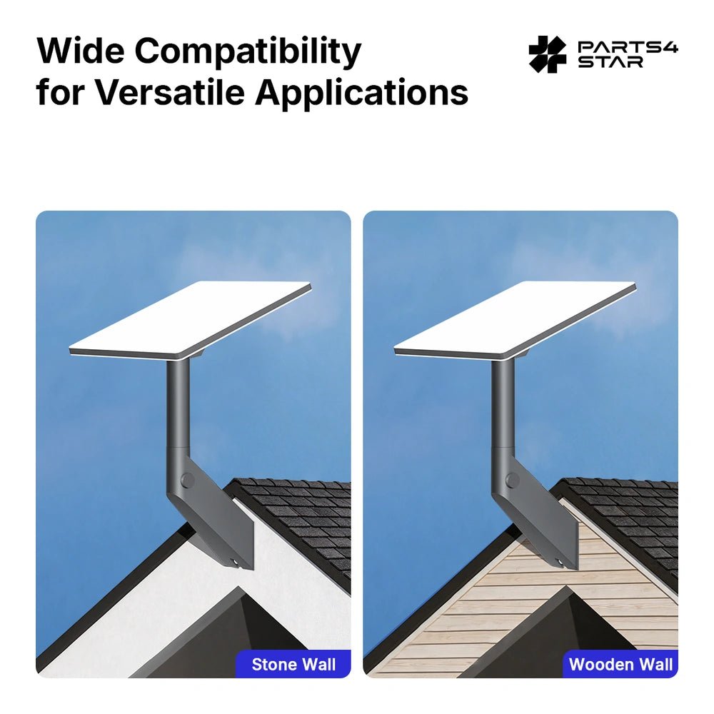 Starlink Mini 360° Adjustable Wall Mount, Heavy-Duty Aluminum, Fits Tile, Asphalt & Flat Concrete, Starlink Mini Accessories - Parts4Star
