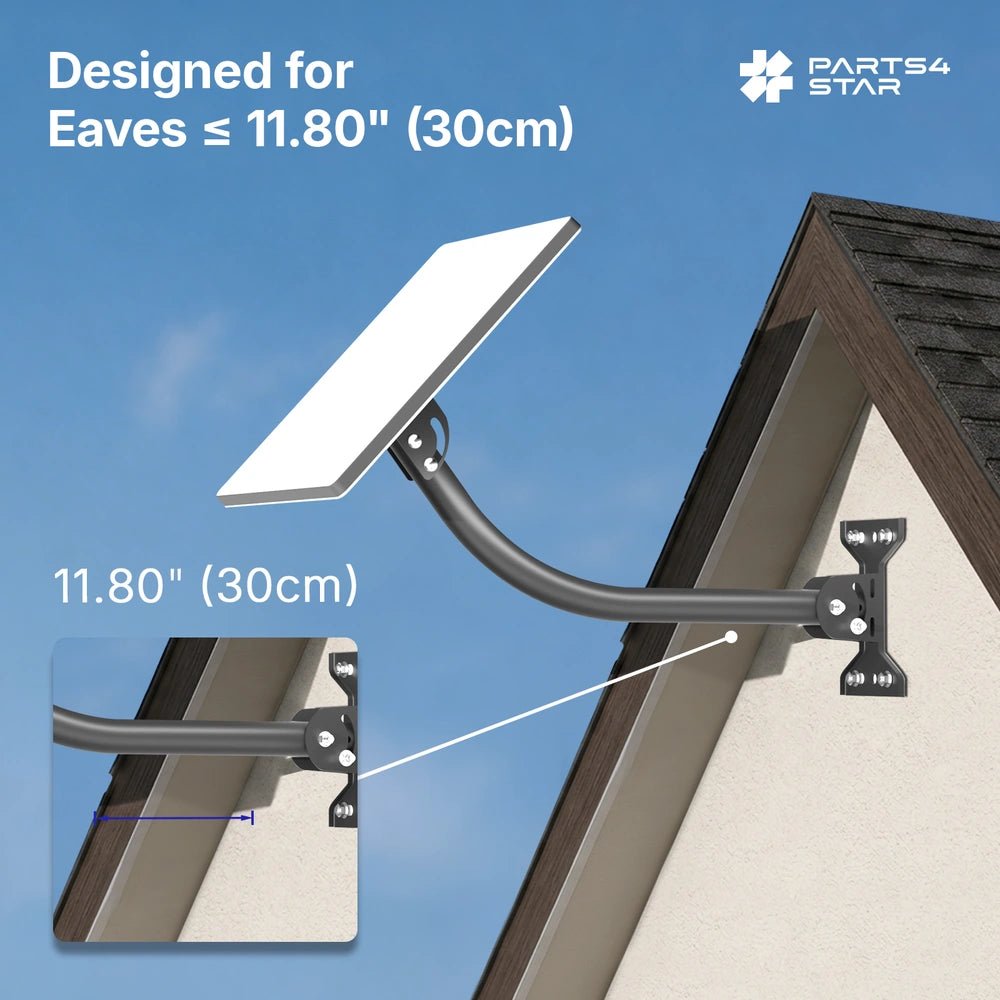 Starlink Mini Adjustable Wall & Roof Mount - 18.5'' Long Extension Pole - Parts4Star