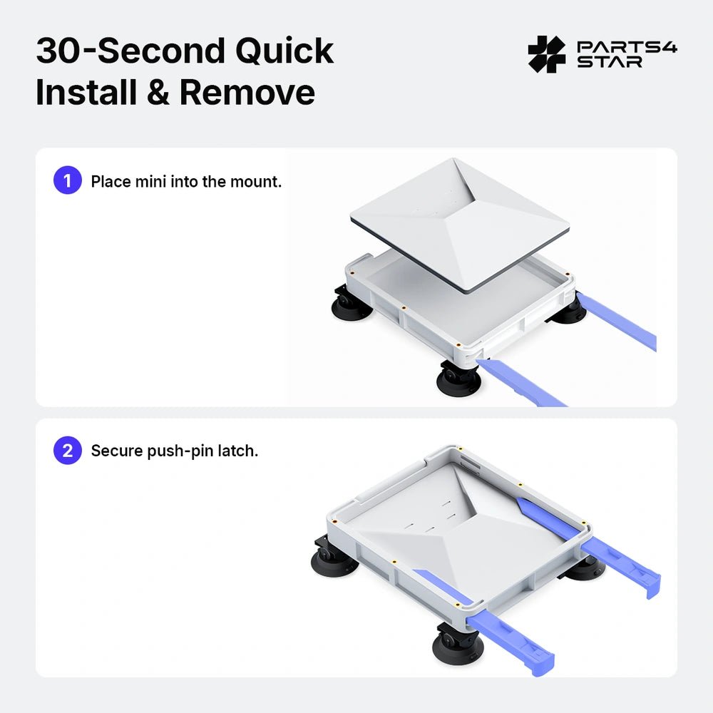Starlink Mini Armor Quick-Release Heavy-Duty Mount – 2-in-1 Magnetic & Industrial Suction Cup Mount - Parts4Star