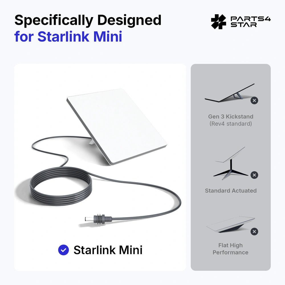 Starlink Mini setup with DC power cable
