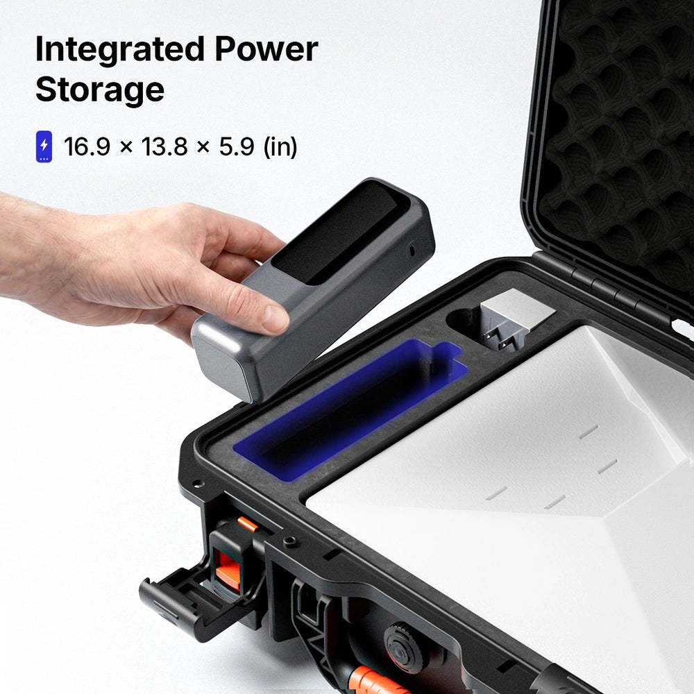 Integrated power storage in Starlink Mini case