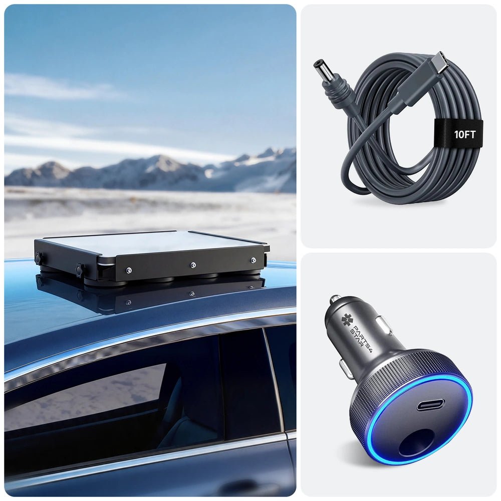 Starlink Mini Magnetic Roof Mount Travel Kit with Power, Cable, Case, Tripod & Cover - Parts4Star