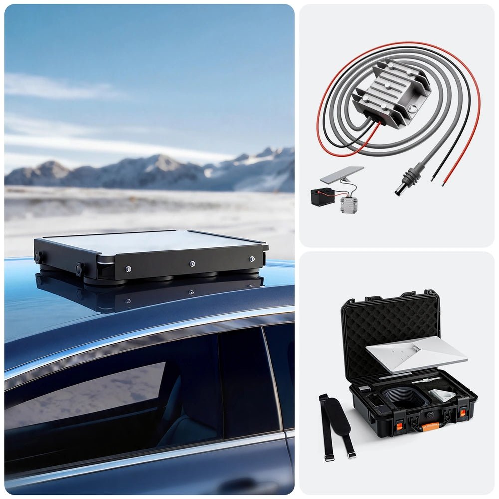 Starlink Mini Magnetic Roof Mount Travel Kit with Power, Cable, Case, Tripod & Cover - Parts4Star