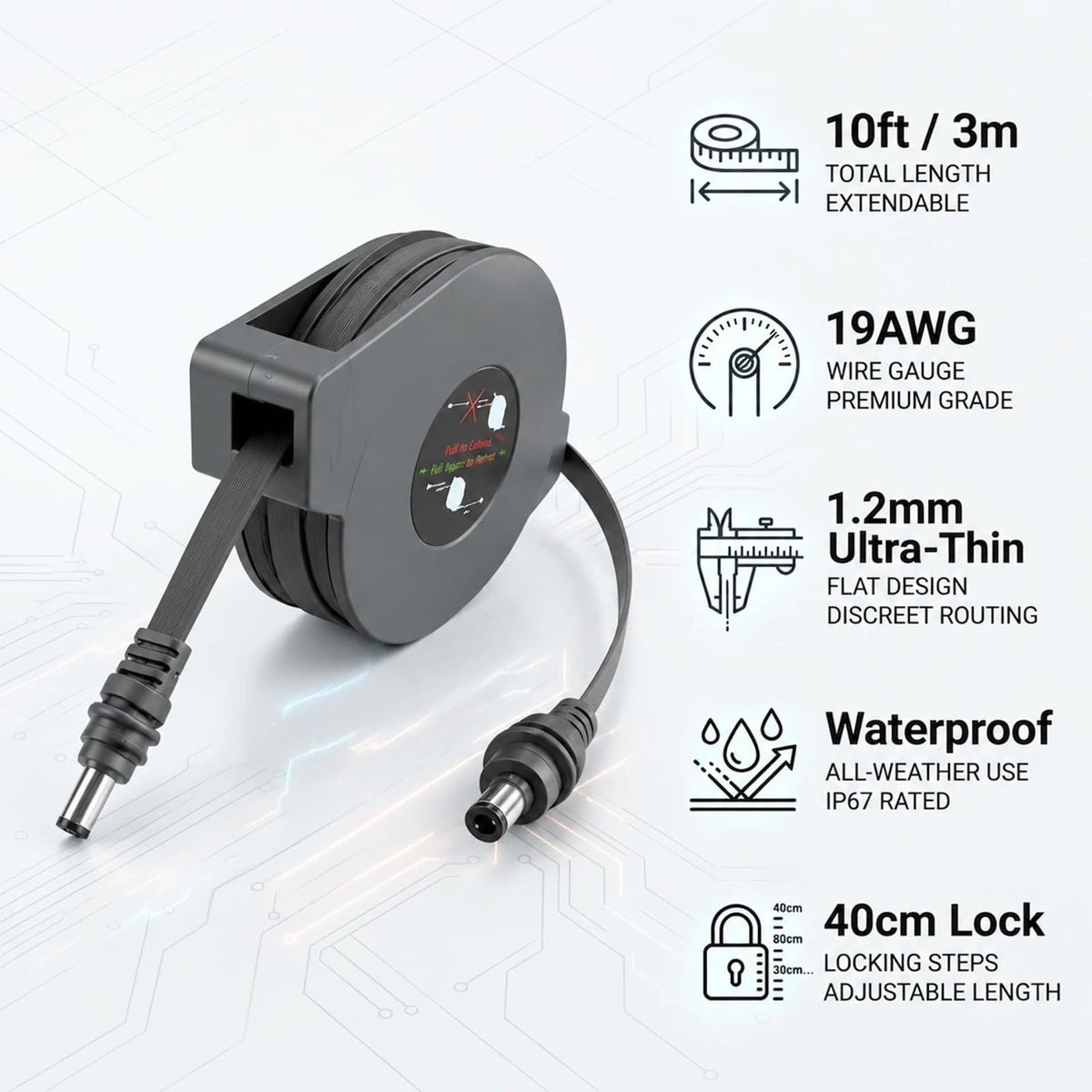 Starlink Mini Retractable Flat Power Cable - Parts4Star