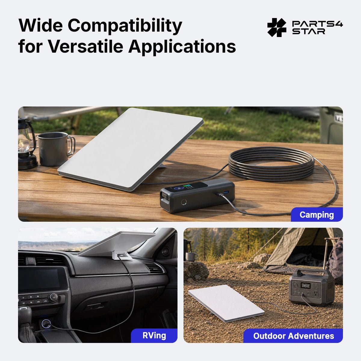 Wide compatibility for camping and outdoor use